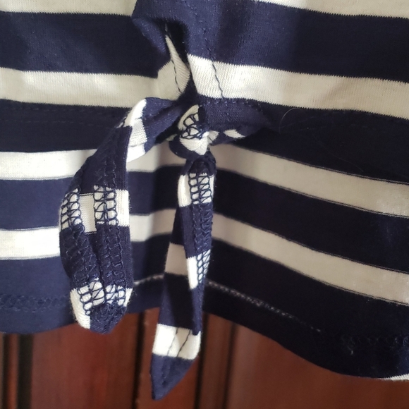 Blue and white striped tank-top with lace pocket - Picture 6 of 6